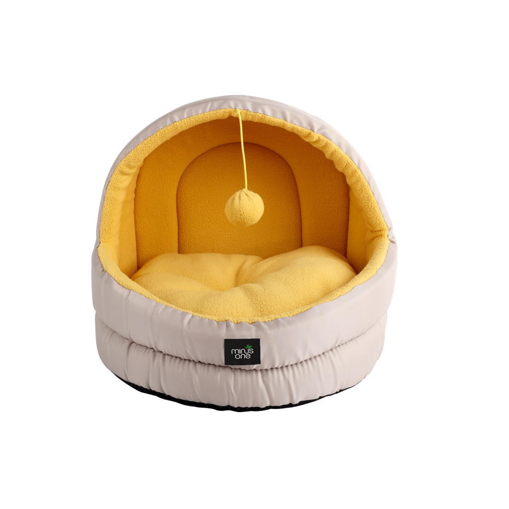 Minus One Hideaway Cat Cave Geel - Duurzame Katten 'Grot' - afbeelding 2