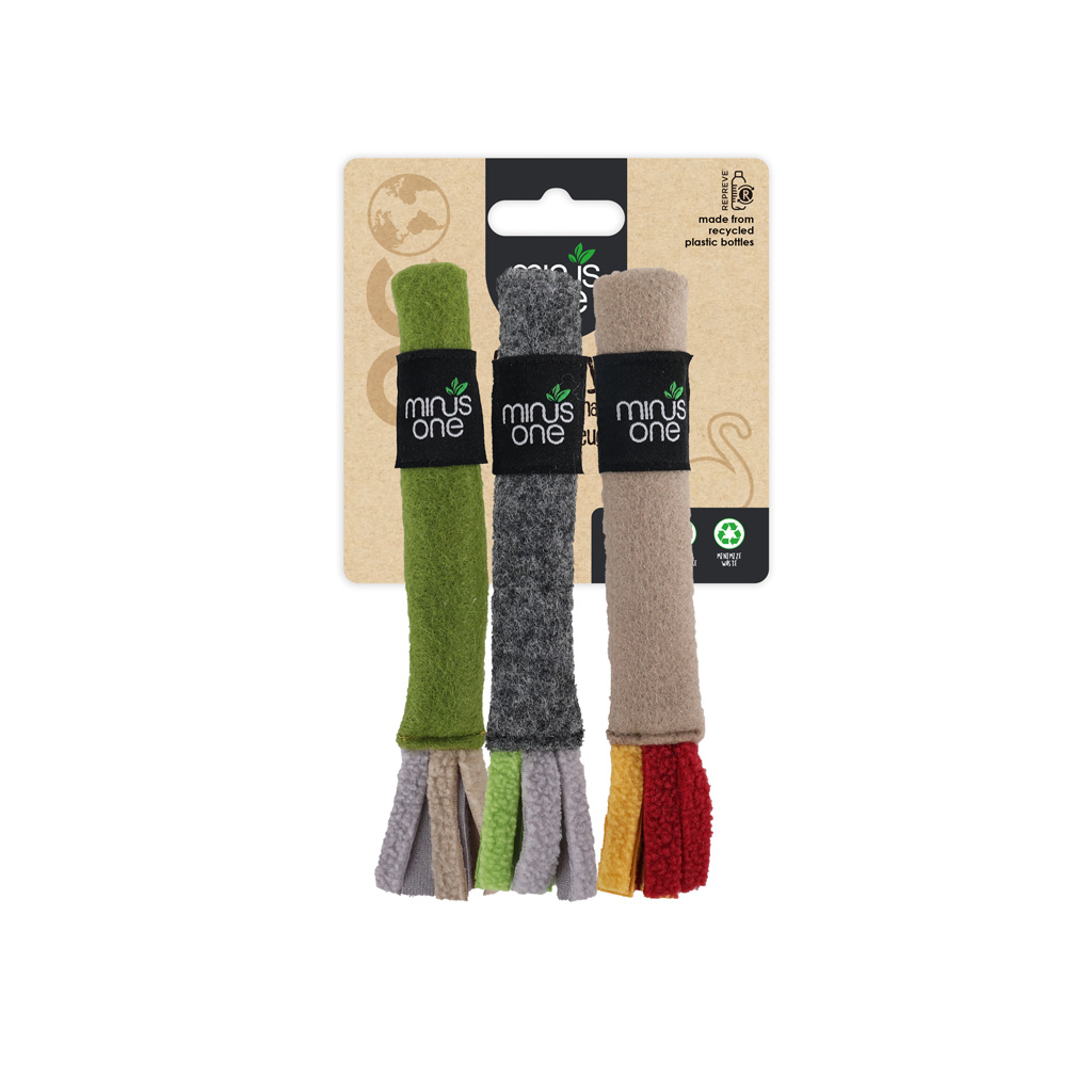 Minus One Classic Felt Cat Toys Sticks - Set van Duurzame Kattenspeeltjes