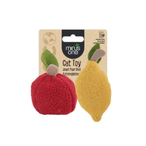 Minus One Fruit Cat Toys Lemon & Apple - Duurzaam Kattenspeeltje