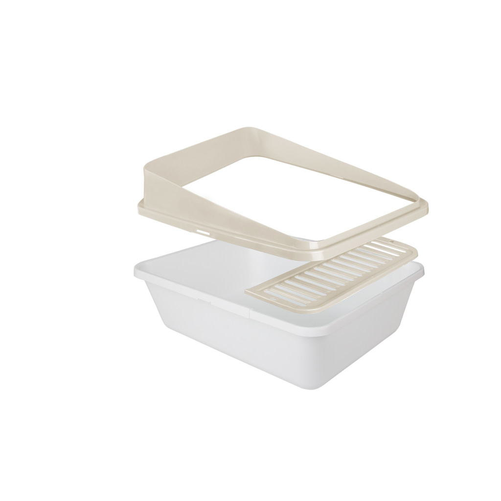 Minus One Cat Litter Box S Sand - Duurzame kattenbak van gerecycled plastic - afbeelding 4