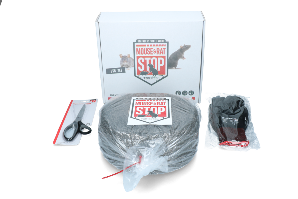 Mouse & Rat Stop RVS Staalwol 1 kg Set voor het wering van knaagdieren - afbeelding 1