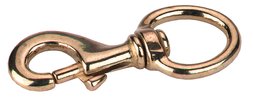 Musketon karabijn aansluiting los - Goudkleurig, 9 cm x 4 cm