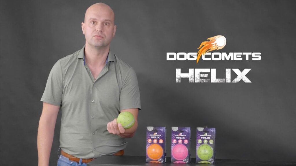 Dog Comets Helix Groen - Interactieve Speelbal met Geluid en Licht - afbeelding 3