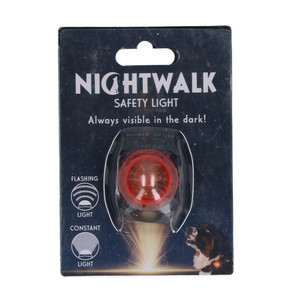 Nightwalk Safety Light Oranje - Veiligheidslampje voor hondenhalsband - afbeelding 1