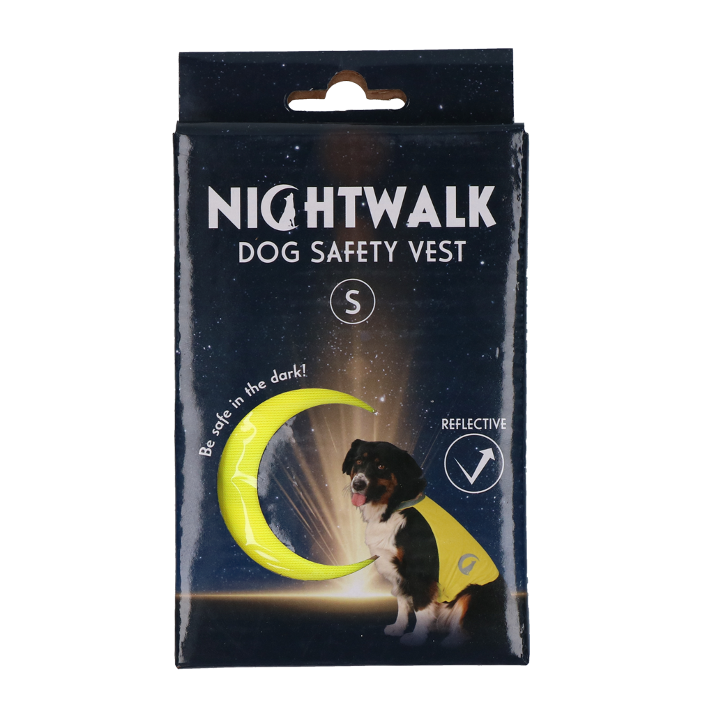 Nightwalk Safety Vest Geel S - Reflecterend Veiligheidsvest voor Honden - afbeelding 1