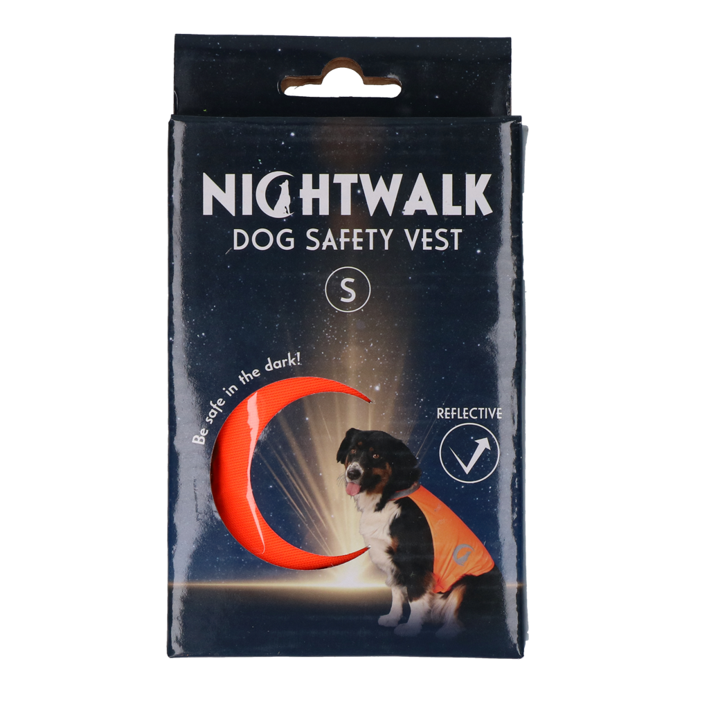 Nightwalk Safety Vest Oranje S - Reflecterend Veiligheidsvest voor Honden - afbeelding 1