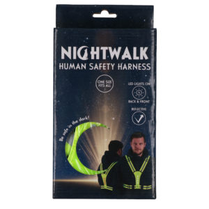 Nightwalk Human Safety Harness Geel - Veiligheidsharnas voor Avondwandelingen