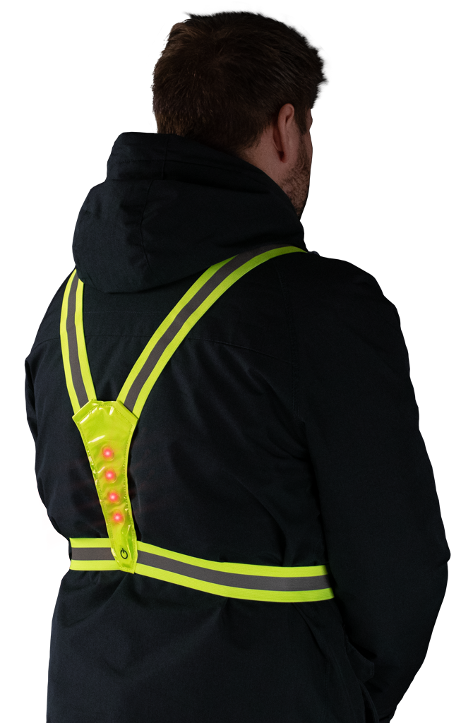 Nightwalk Human Safety Harness Geel - Veiligheidsharnas voor Avondwandelingen - afbeelding 4