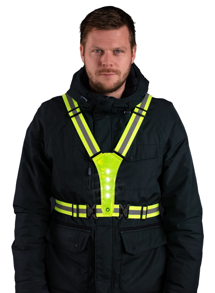 Nightwalk Human Safety Harness Geel - Veiligheidsharnas voor Avondwandelingen - afbeelding 3