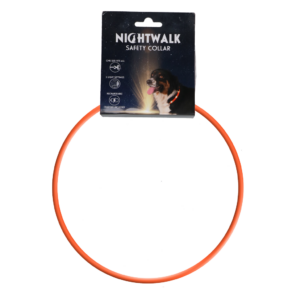 Nightwalk Safety Collar Oranje - Lichtgevende Halsband voor Honden