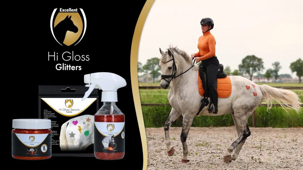 Excellent Horse Hi Gloss Glitter Hoof Polish Green 150 ml - afbeelding 6