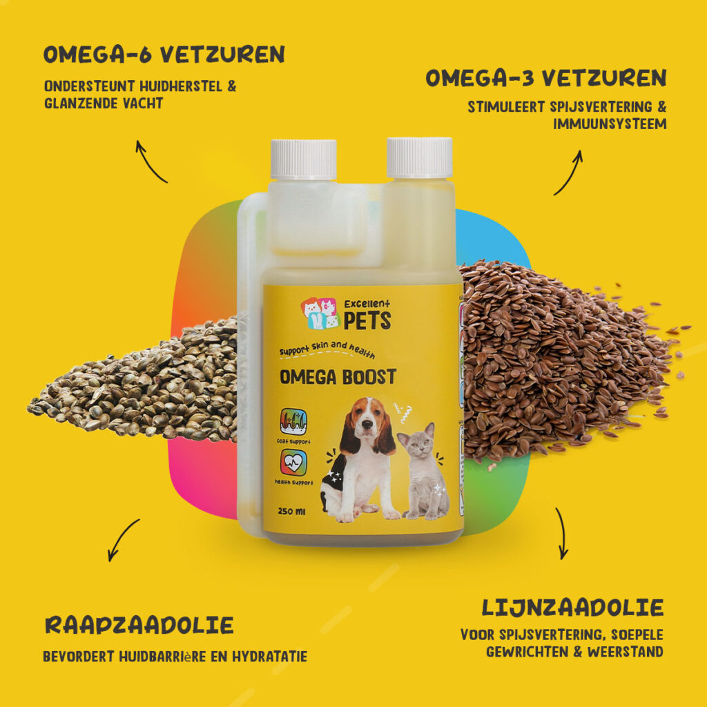 Excellent Pets Omega Boost 250 ml - Vloeibaar supplement voor honden en katten - afbeelding 5