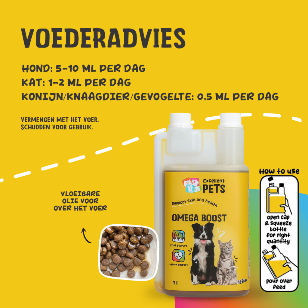Excellent Pets Omega Boost 1 l - Vloeibaar Supplement voor Huisdieren - afbeelding 2