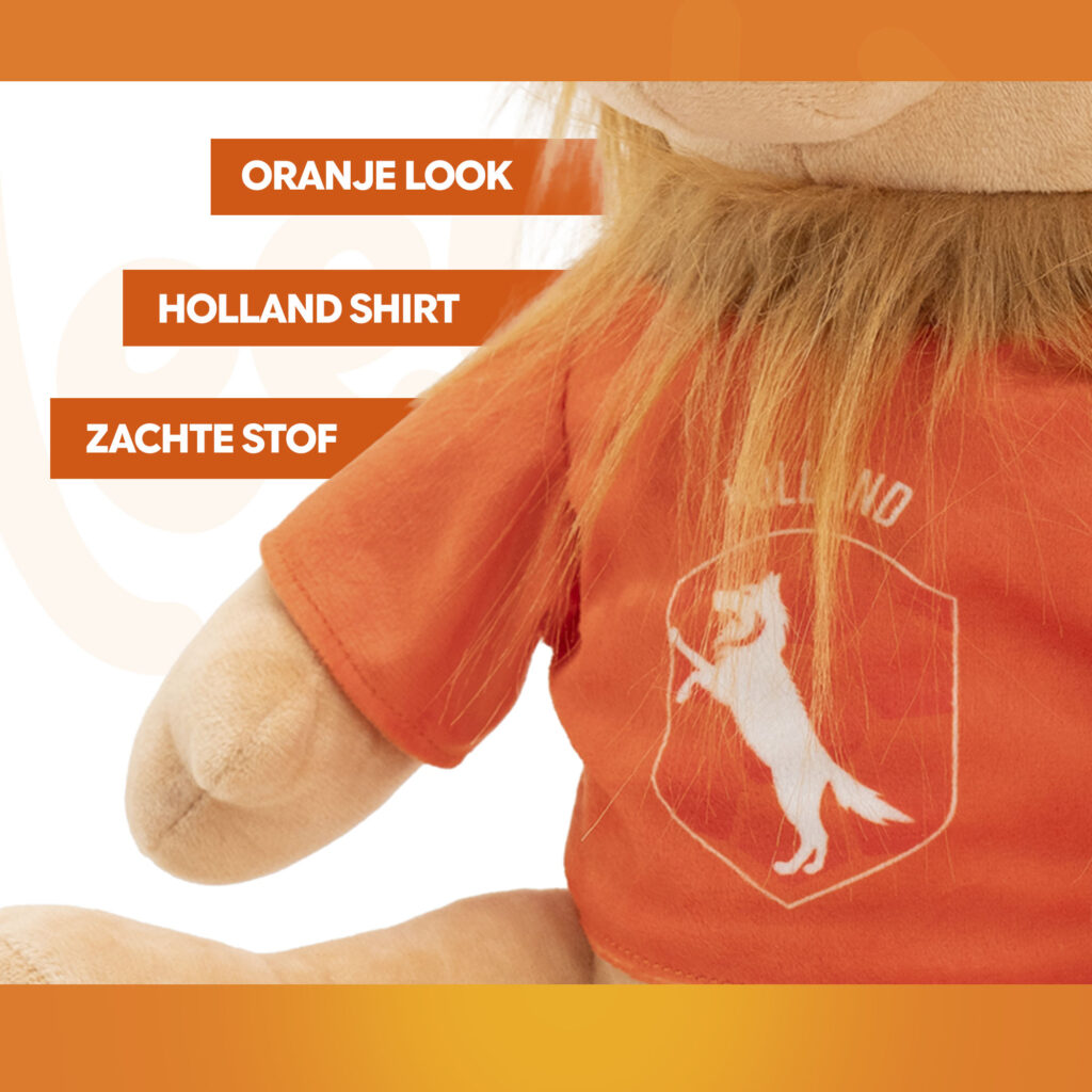 Oranje Leeuw L - Knuffel voor Honden van Hofman Animal Care - afbeelding 4