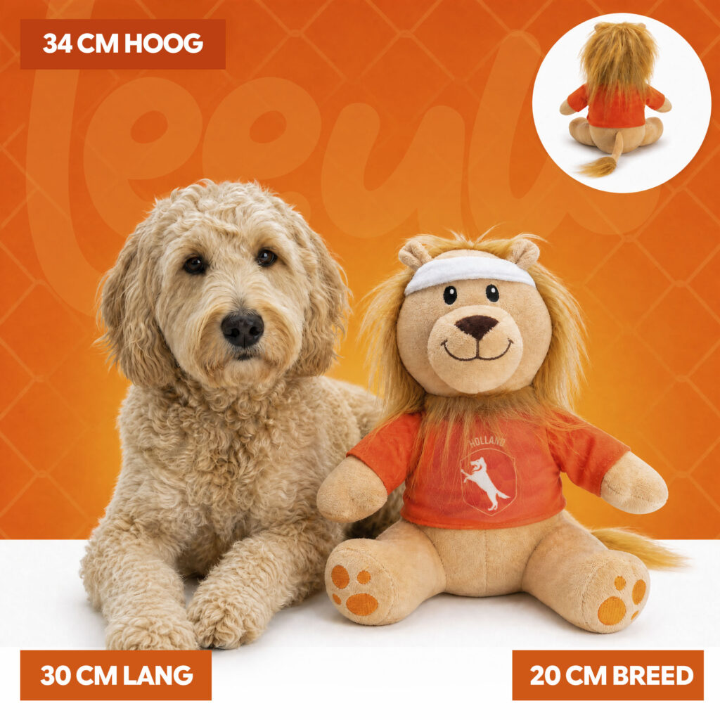 Oranje Leeuw L - Knuffel voor Honden van Hofman Animal Care - afbeelding 5