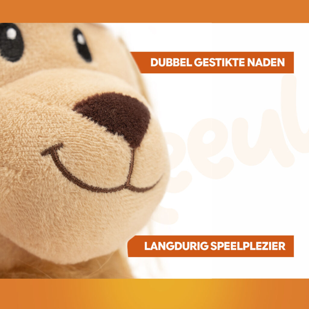 Oranje Leeuw L - Knuffel voor Honden van Hofman Animal Care - afbeelding 6