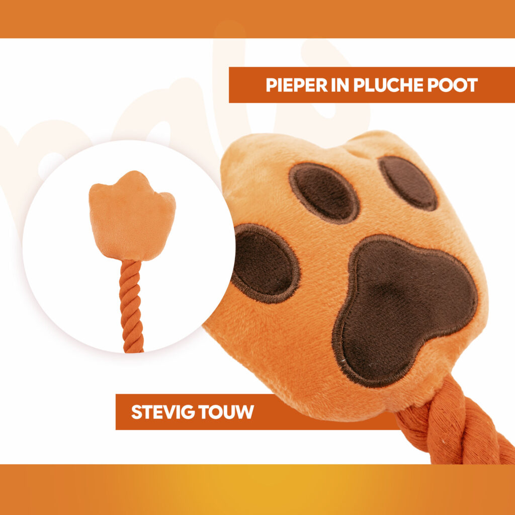Oranje WK High Five - Speelgoed voor Honden van Hofman Animal Care - afbeelding 3