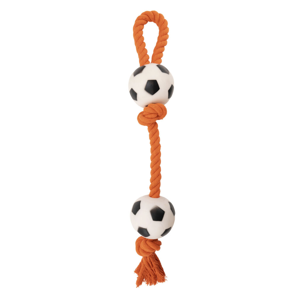 Oranje Flostouw Voetballen - Hofman Animal Care - afbeelding 1