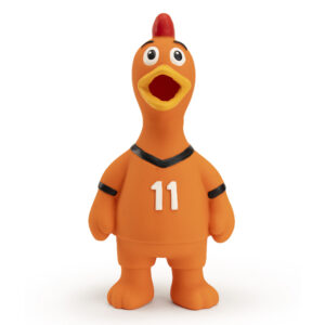 Oranje Latex Hondenspeeltje WK Kip - Hofman Animal Care
