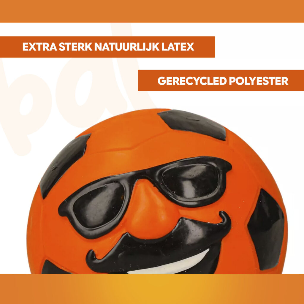 Oranje Mr. Dutch M - Latex Hondenspeeltje van Hofman Animal Care - afbeelding 5
