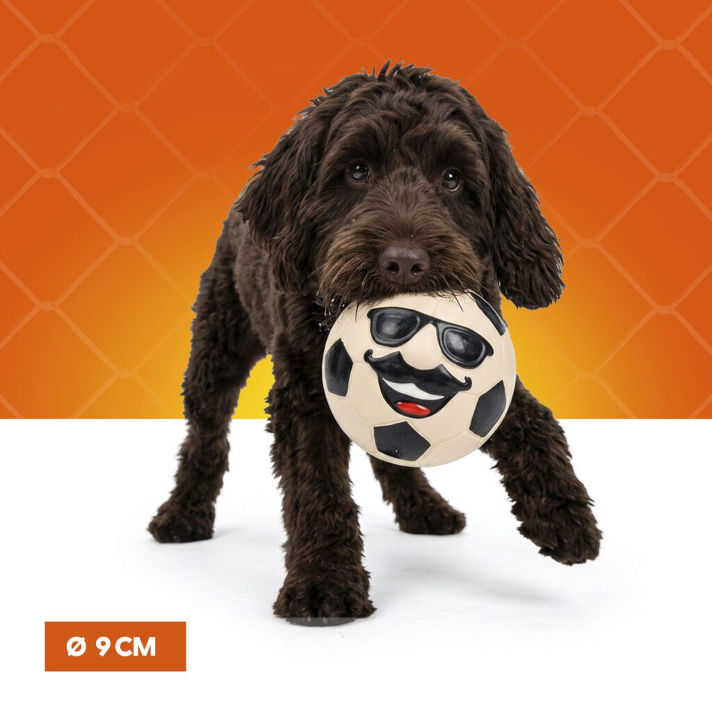 Oranje Mr WK Soccer L - Latex Hondenspeeltje van Hofman Animal Care - afbeelding 4