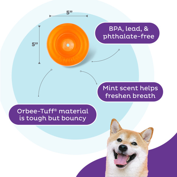 Outward Hound Orbee-Tuff Snoop L Oranje - Interactief Traktatiespeeltje - afbeelding 4