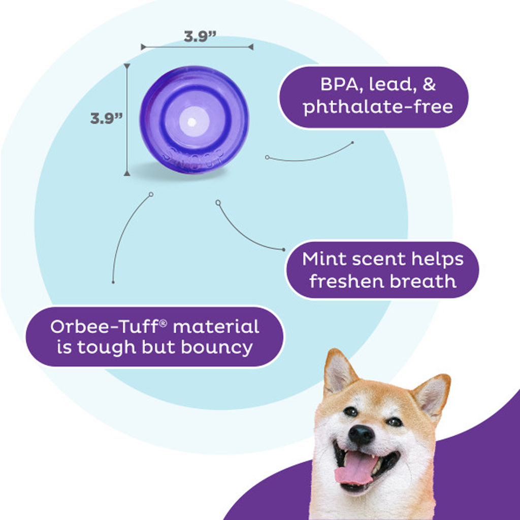 Outward Hound Orbee-Tuff Snoop M Paars - Interactief Traktatiespeeltje - afbeelding 2
