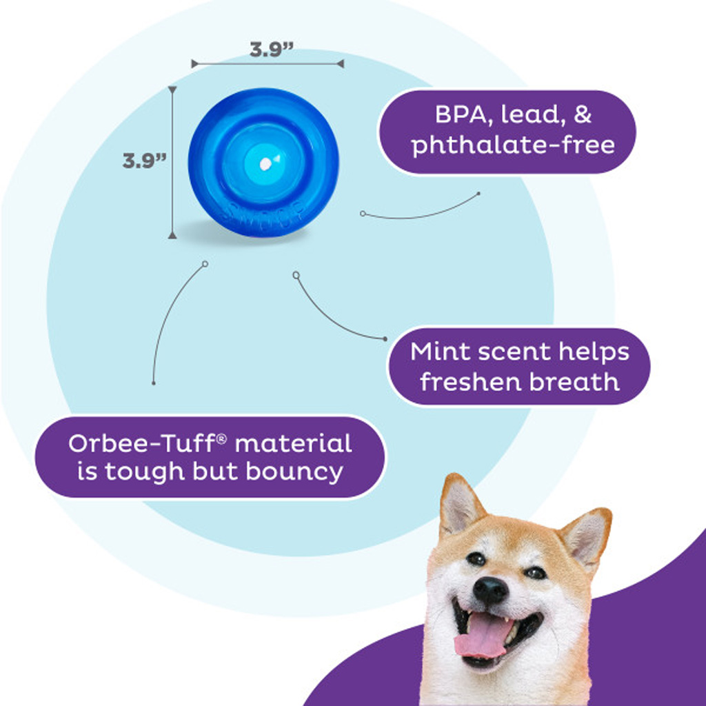 Outward Hound Orbee-Tuff Snoop M Blauw - Interactief Traktatiespeeltje - afbeelding 3