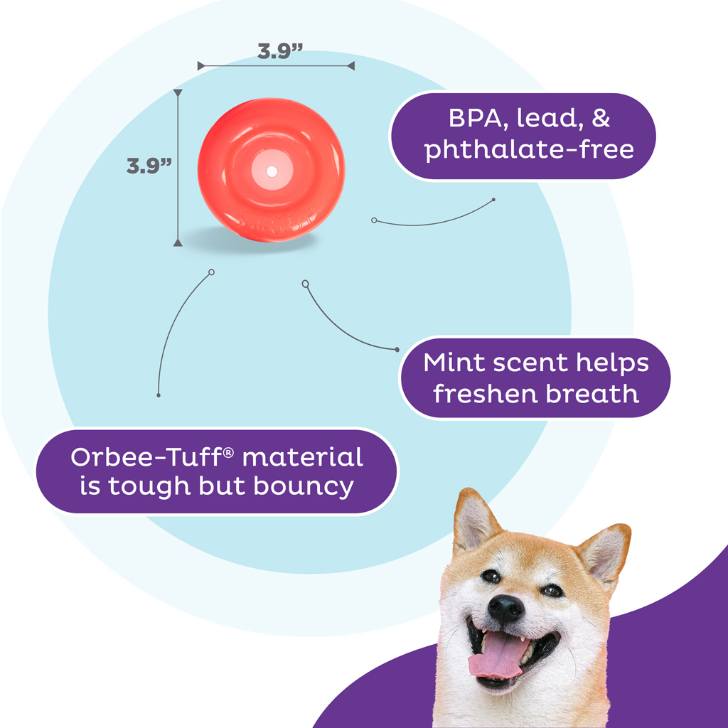 Outward Hound Orbee-Tuff Snoop S Rood - Interactief Traktatiespeeltje - afbeelding 5