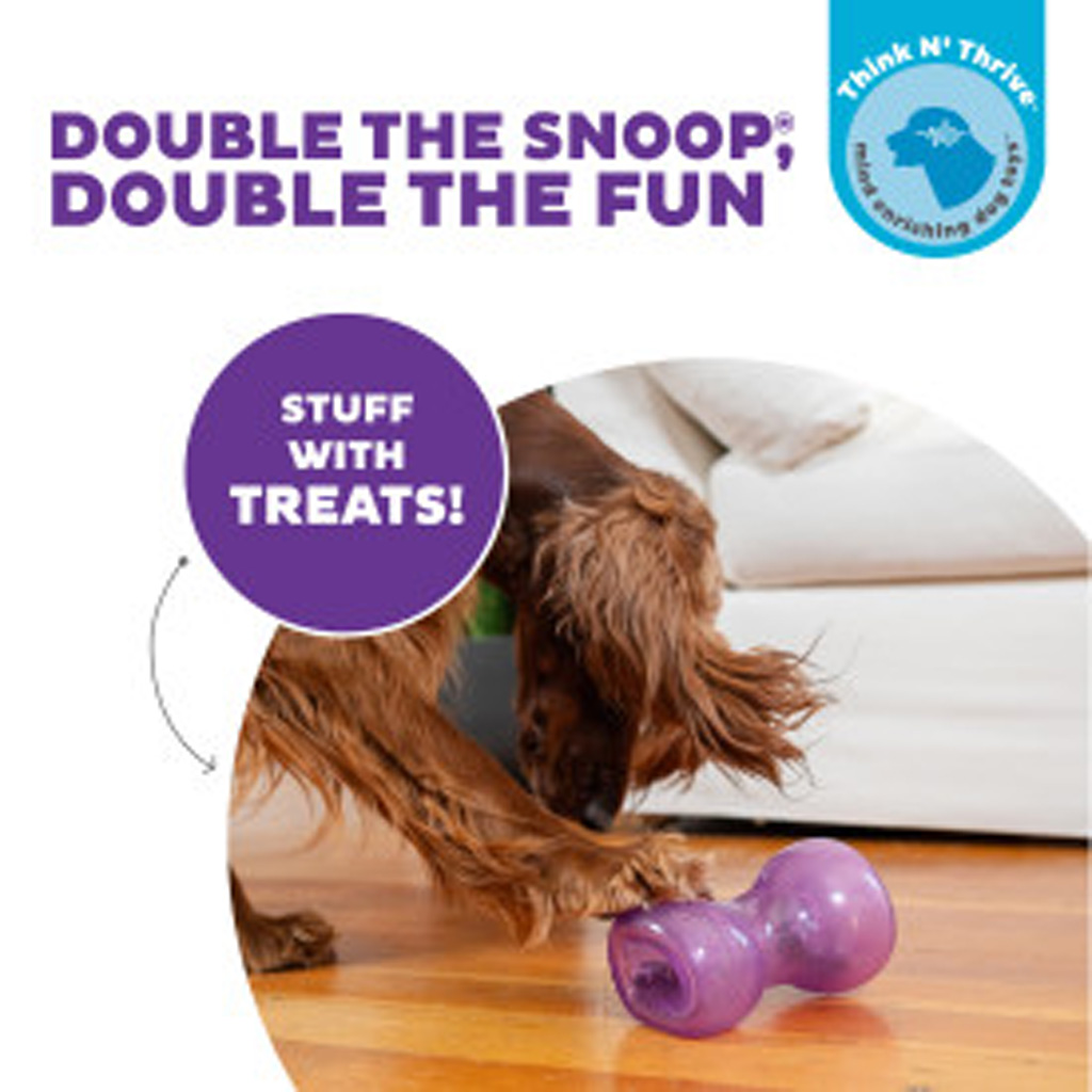Outward Hound Double Snoop Paars - Interactief Traktatiespeeltje voor Honden - afbeelding 2