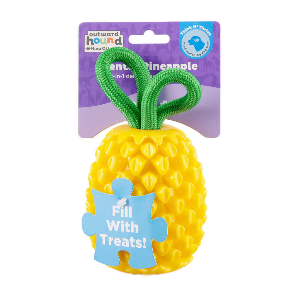 Outward Hound Dental Pineapple 2-in-1 Kauwspeeltje en Vulbaar Speeltje - afbeelding 1