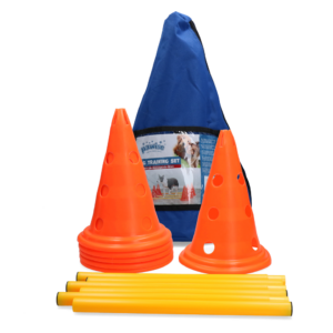 Pawise Dog Agility Training Set met pionnen en kunststof stokken