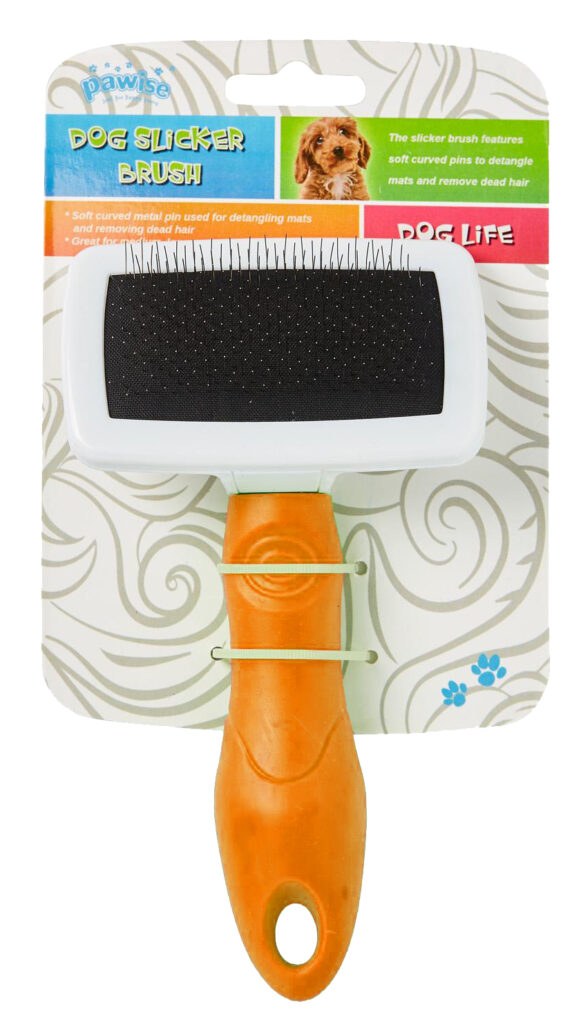 Pawise Dog Slicker Brush M - Borstel voor honden in de rui - afbeelding 4