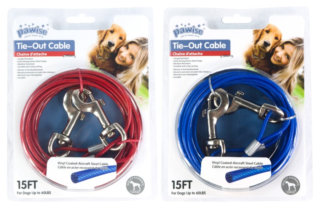 Pawise Tie Out Aanleglijn 5 m - Staalkabel met Vinyl Coating - afbeelding 3