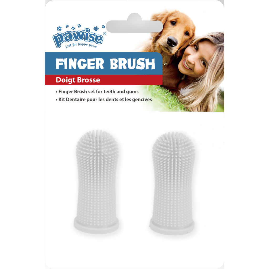 Pawise Finger Brush - Siliconen Vingertandenborstels voor Honden