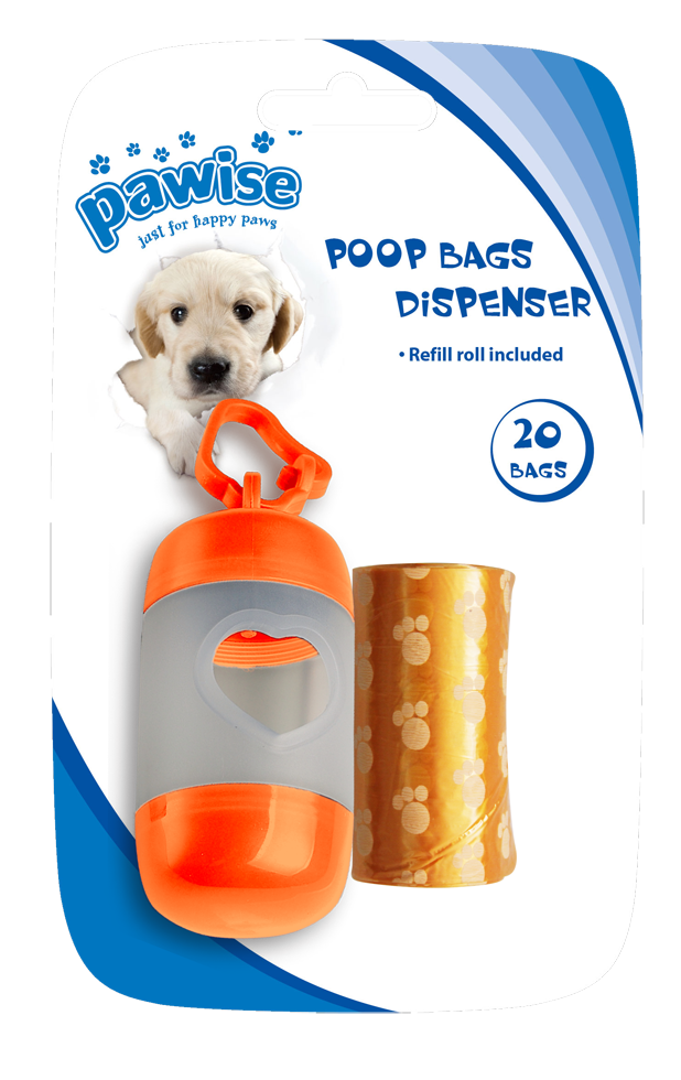 Pawise Poop Bag Dispenser met 40 Poepzakjes - afbeelding 3