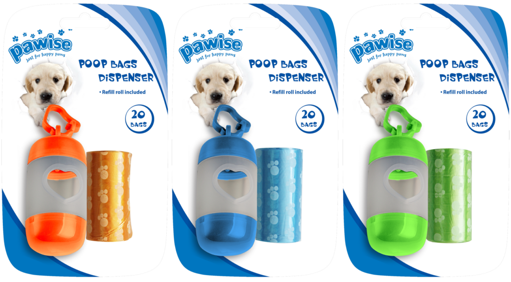 Pawise Poop Bag Dispenser met 40 Poepzakjes - afbeelding 1