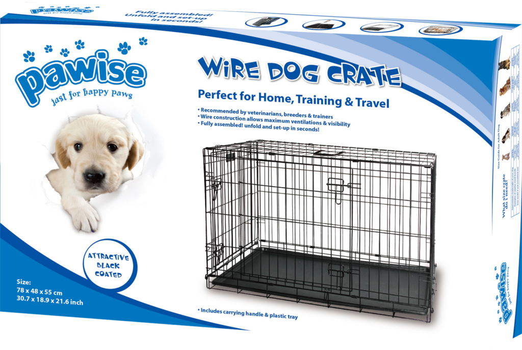 Pawise Wire Dog Crate M - 78 x 48 x 55 cm - afbeelding 1
