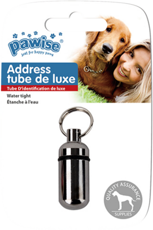 Pawise Adress Tube De Luxe - Waterdichte Adresbuis voor Honden en Katten