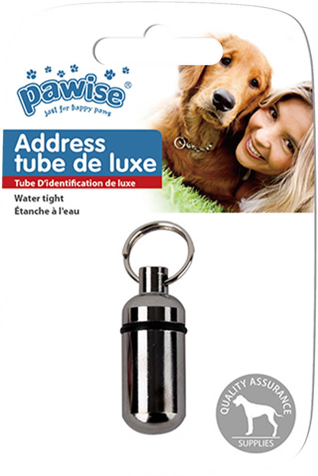 Pawise Adress Tube De Luxe - Waterdichte Adresbuis voor Honden en Katten