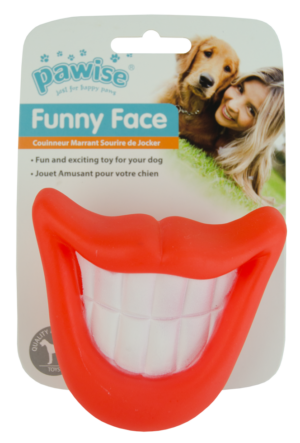 Pawise Funny Face Big Tooth Speeltje voor Honden