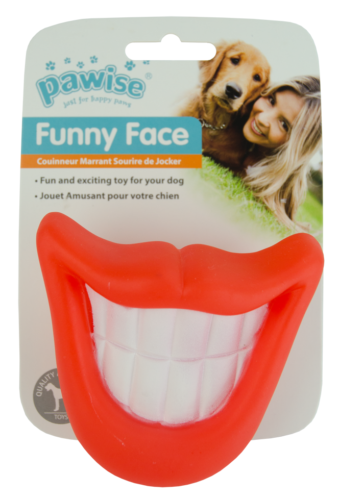 Pawise Funny Face Big Tooth Speeltje voor Honden - afbeelding 1