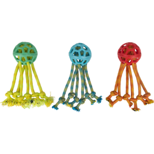 Pawise Play-N-Tug Rope Octopus - Speelbal met Touwen