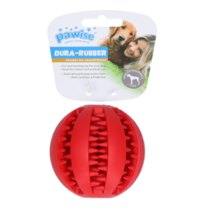 Pawise Dura-Rubber Ball Rood - Speelgoed voor Honden