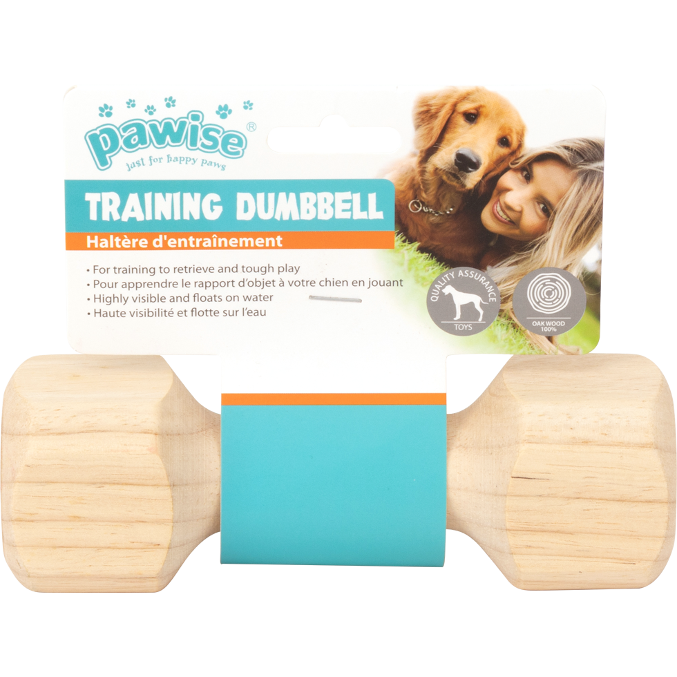 Pawise Wooden Retrieving Dumbbell S - Houten Apporteerspeeltje