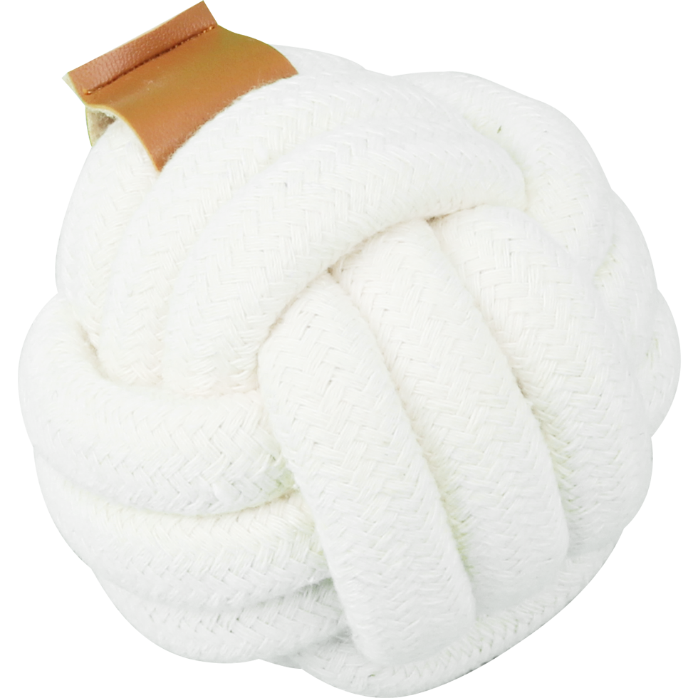 Pawise Katoenen Speeltje Bal Ø 9 cm - Beige