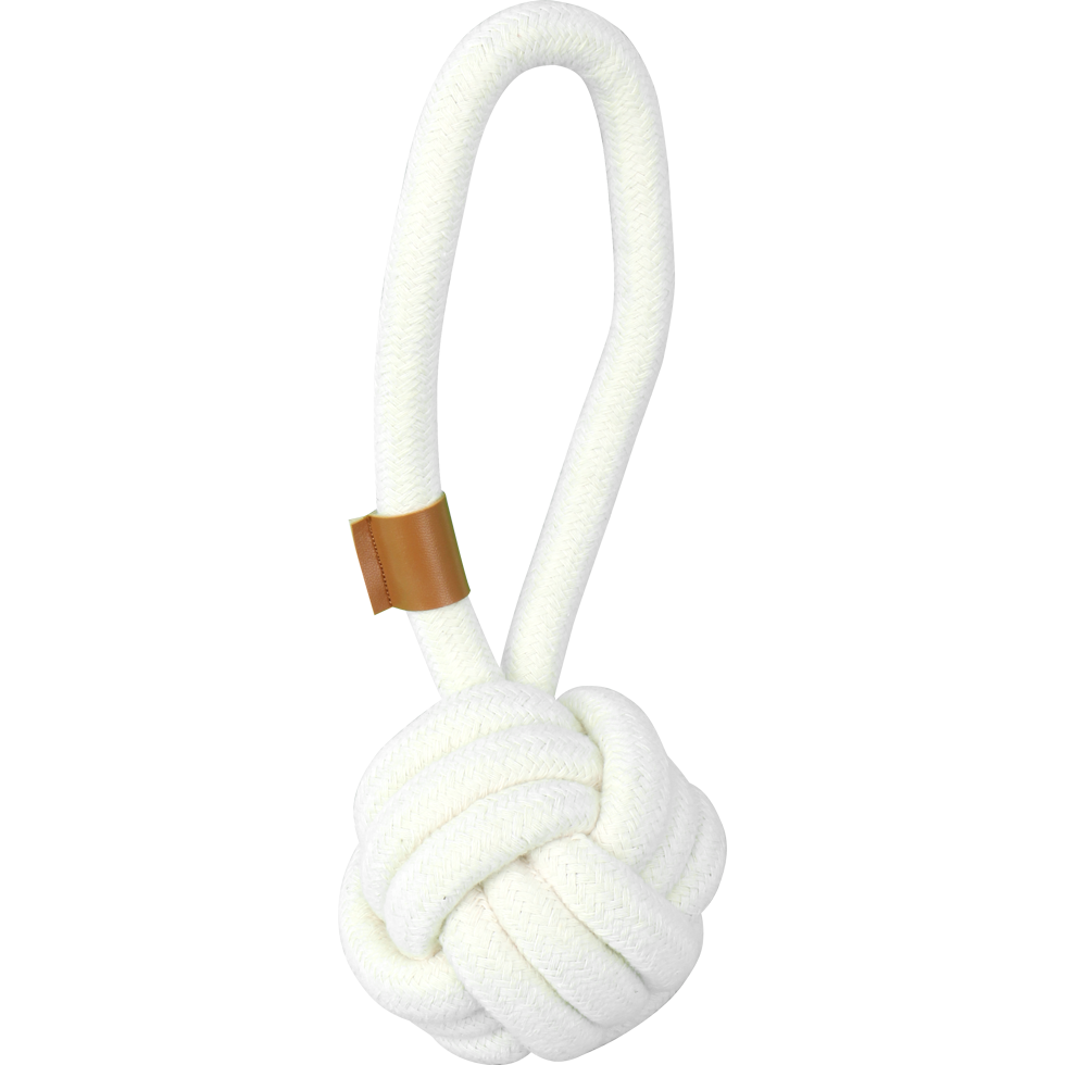 Pawise Katoenen Speeltje Bal met Handvat - Ø 9 cm