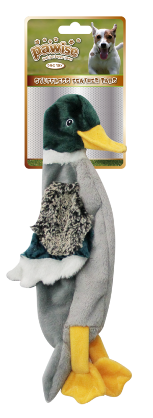 Pawise Stuffless Feather Pals Eend L - Zacht Pluche Speelgoed