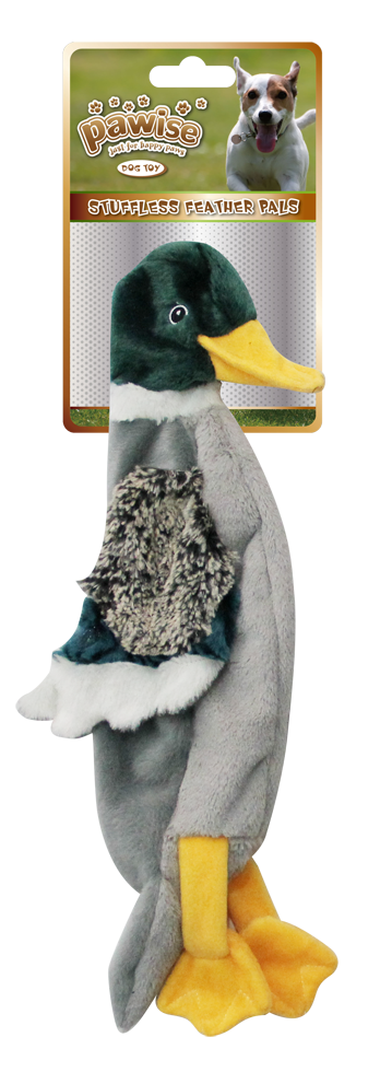 Pawise Stuffless Feather Pals Eend L - Zacht Pluche Speelgoed