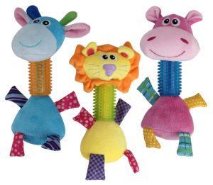 Pawise Puppy Long Neck Leeuw - Speelgoed voor Pups, 26 cm